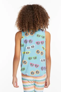 Chaser Brand Crazy Sunglasses Girls Vintage Jersey Shirttail Muscle Flash Sale