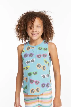 Chaser Brand Crazy Sunglasses Girls Vintage Jersey Shirttail Muscle Flash Sale