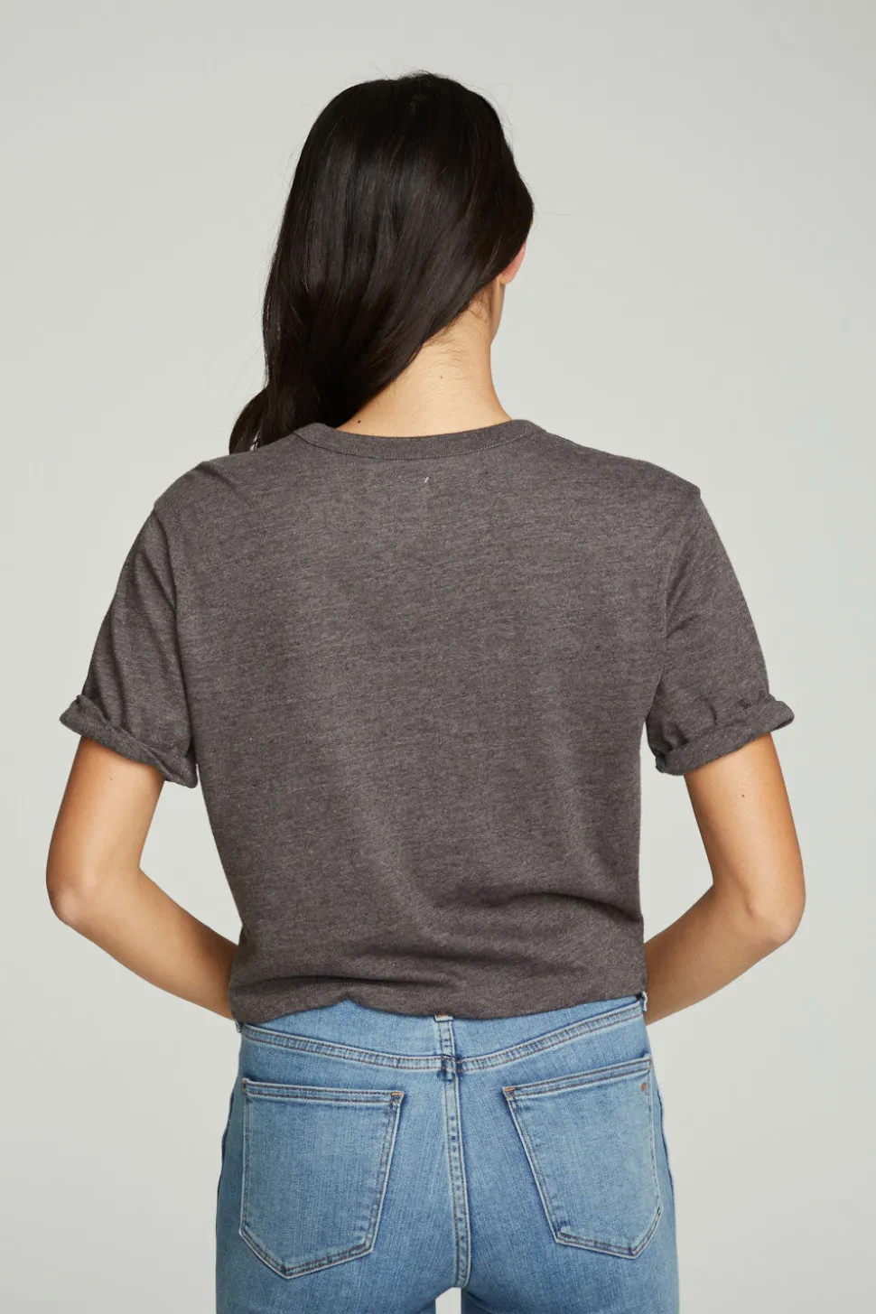 Chaser Brand Cropped Crew Neck Short Sleeve Tee Best