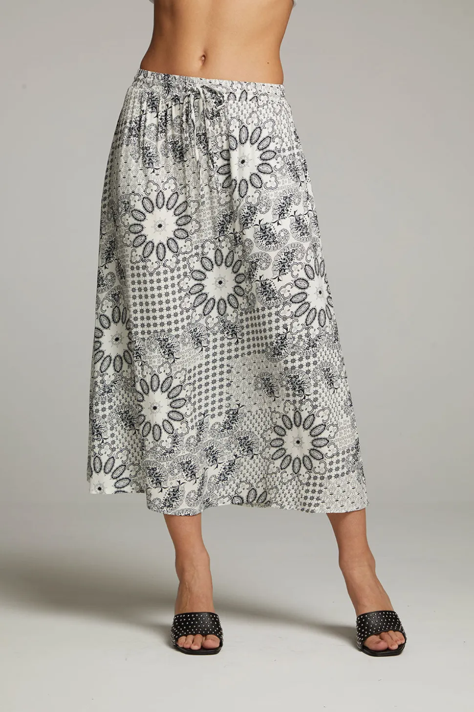 Chaser Brand Darby Paisley Bandana Midi Skirt Cheap