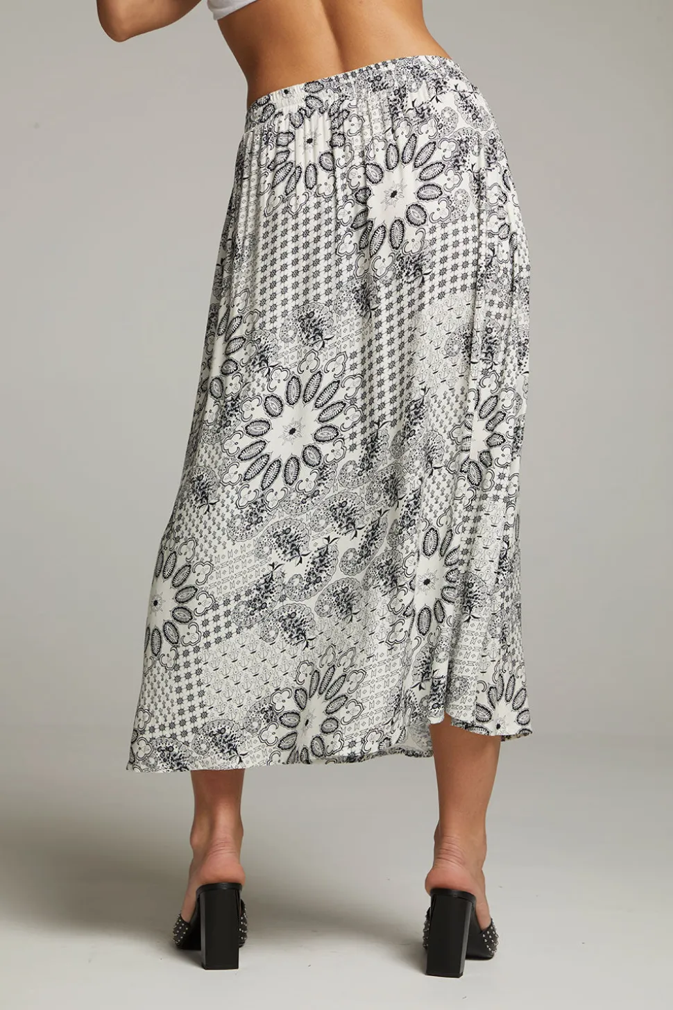 Chaser Brand Darby Paisley Bandana Midi Skirt Cheap