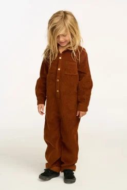 Chaser Brand David Walnut Brown Corduroy Jumpsuit Clearance