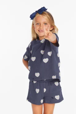 Chaser Brand Devin Beach Hearts Girls Tee Sale