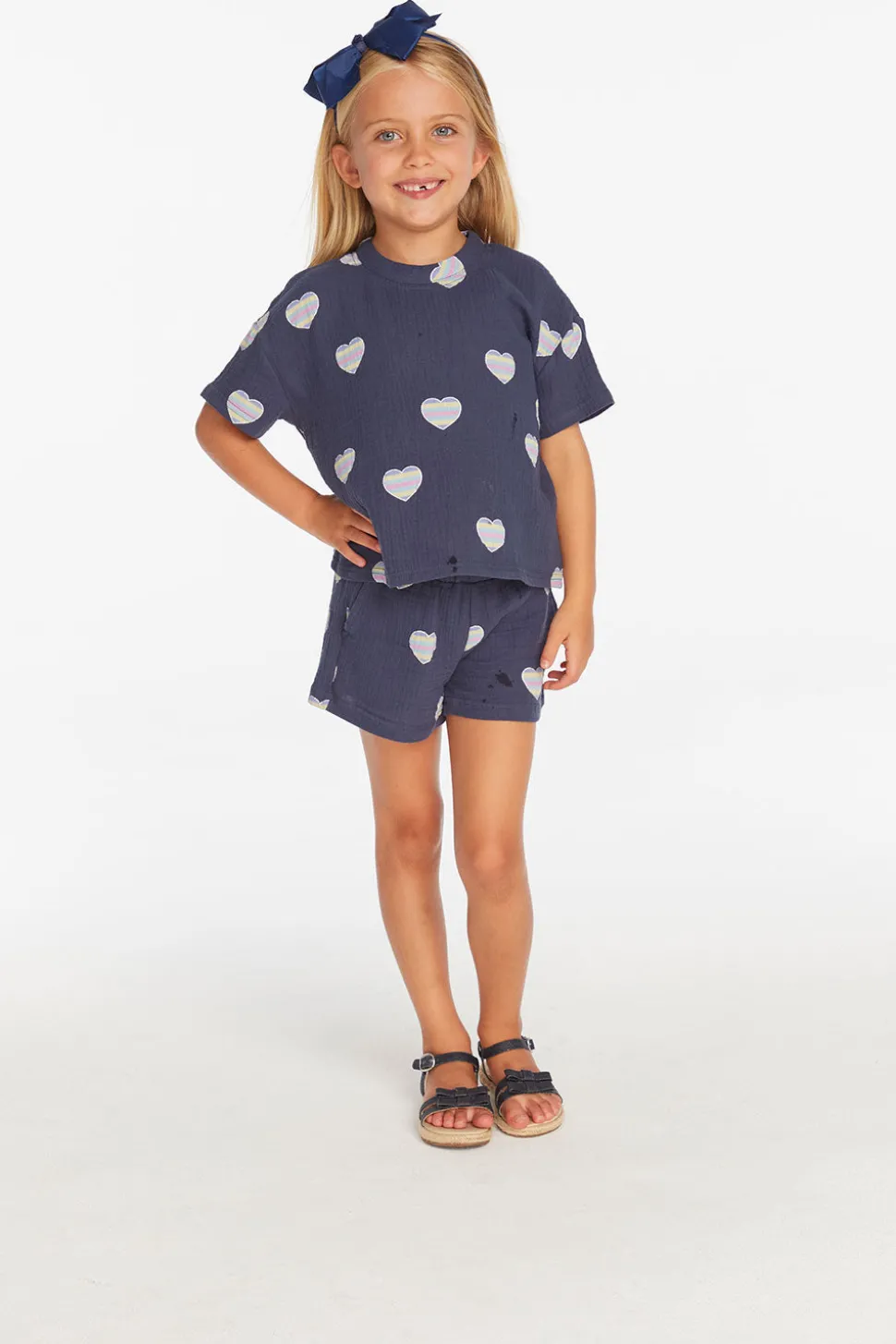 Chaser Brand Devin Beach Hearts Girls Tee Sale