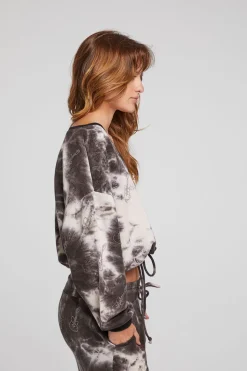 Chaser Brand Diamond Rock Cropped Pullover Best Sale