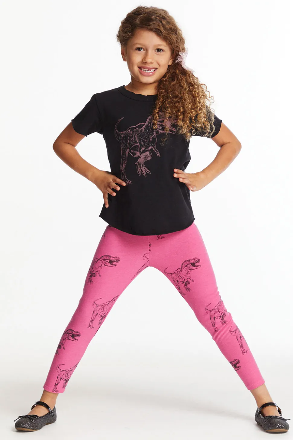 Chaser Brand Dino Time Girls Crew Neck Tee Online