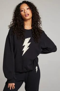 Chaser Brand Distressed Bolt Long Sleeve Outlet