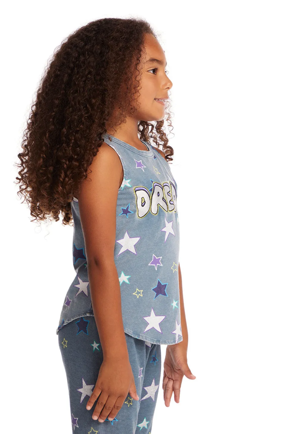 Chaser Brand Dream Emb Star Girls Vintage Jersey Shirttail Muscle Shop