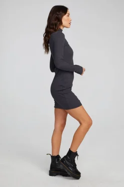 Chaser Brand Edita Shadow Black Mini Dress Cheap