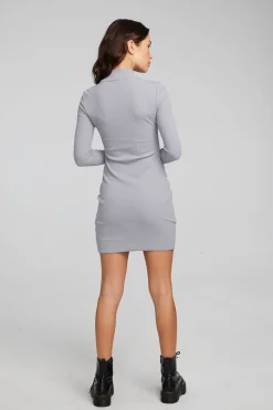 Chaser Brand Edita Silver Grey Mini Dress Cheap
