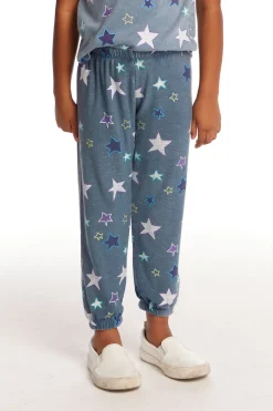 Chaser Brand Embroidery Stars Girls Cozy Knit Sweatpant New