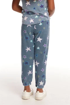 Chaser Brand Embroidery Stars Girls Cozy Knit Sweatpant New