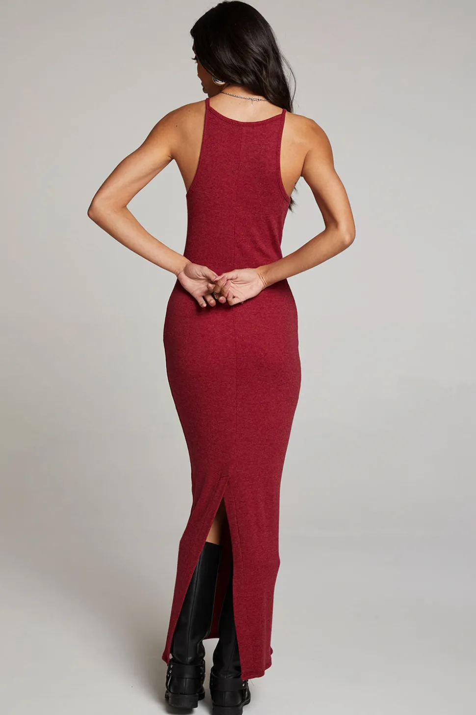 Chaser Brand Emma Blood Red Maxi Dress Best