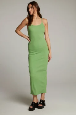 Chaser Brand Emma Piquant Green Maxi Dress Best Sale