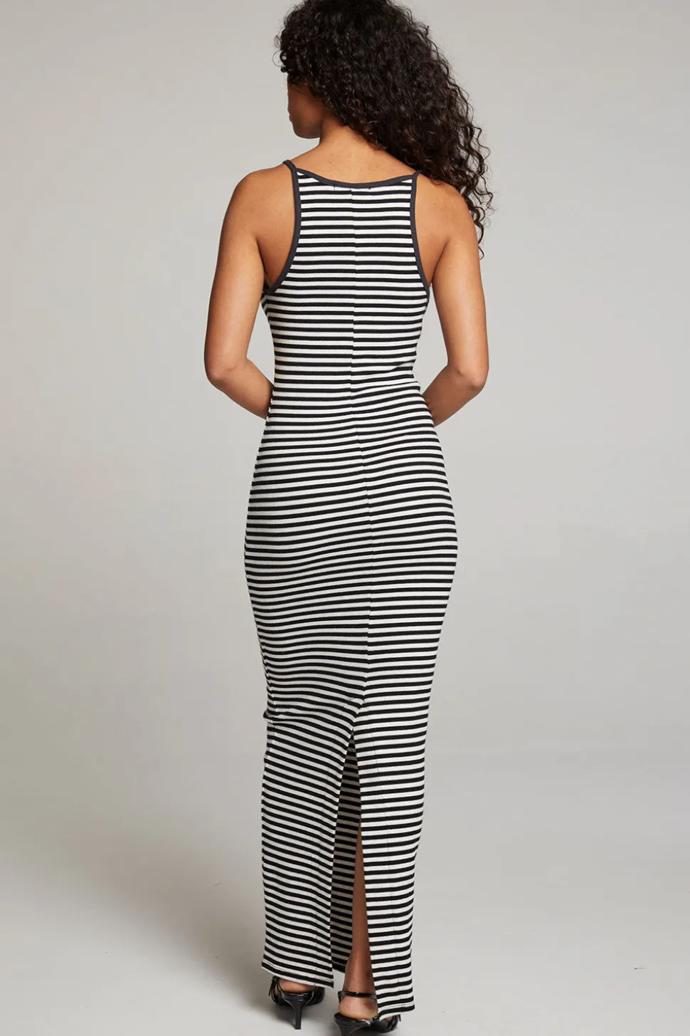 Chaser Brand Emma Punk Stripe Maxi Dress New