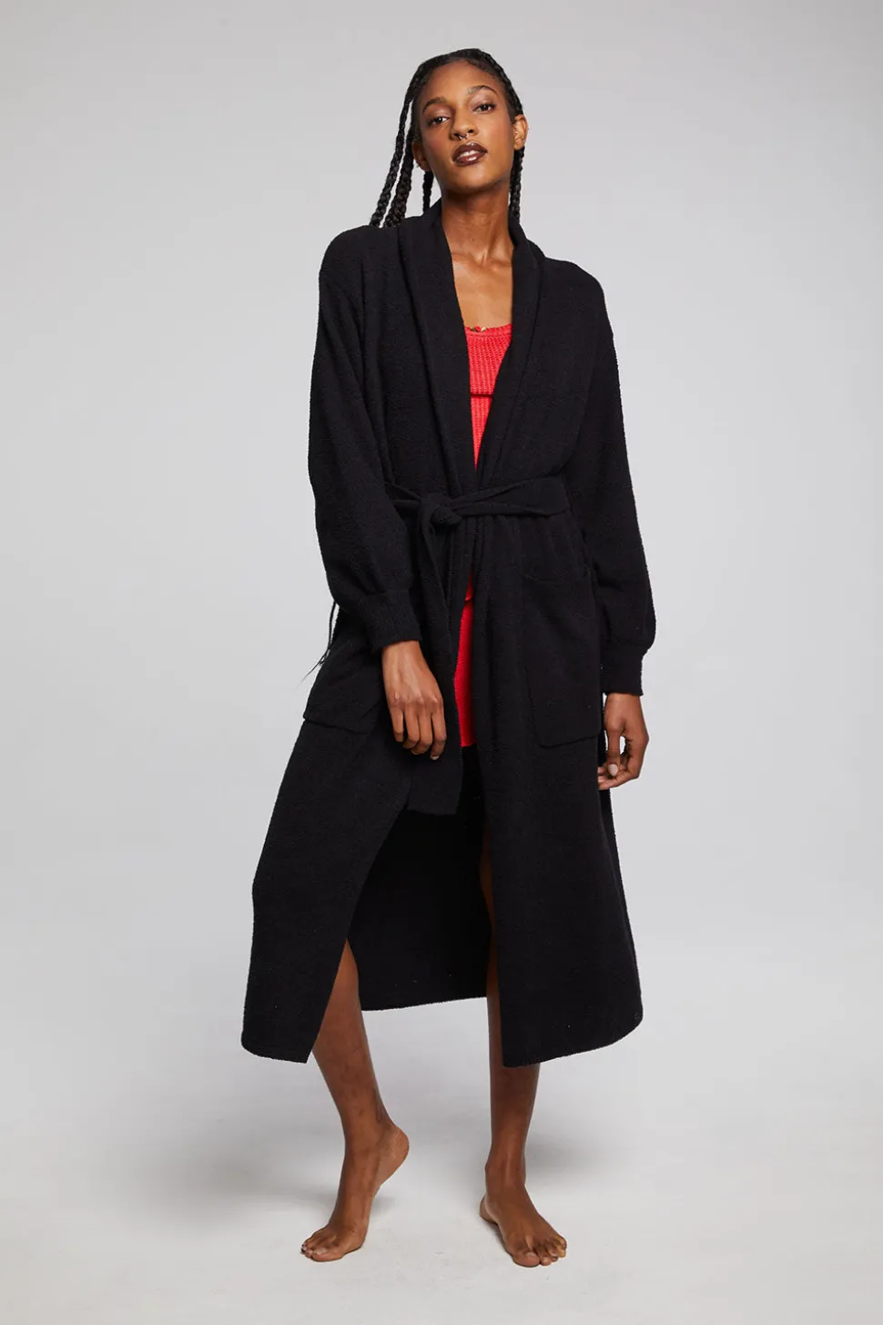 Chaser Brand Evee Maxi Licorice Cardigan Outlet