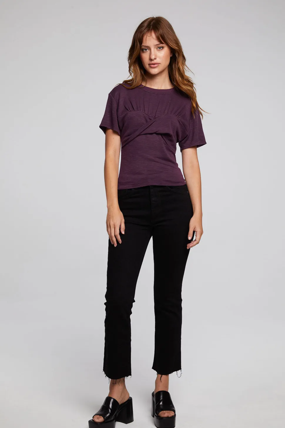 Chaser Brand Evelynn Plum Perfect Tee Cheap