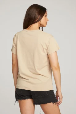 Chaser Brand Everyday Essential Cappuccino Crew Neck Tee Hot