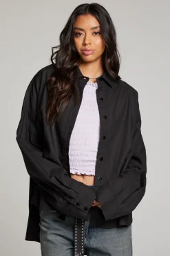 Chaser Brand Ezra Licorice Button Up Clearance