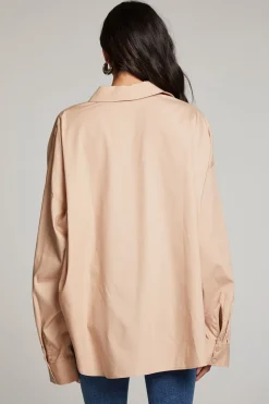 Chaser Brand Ezra Warm Taupe Button Up Shop