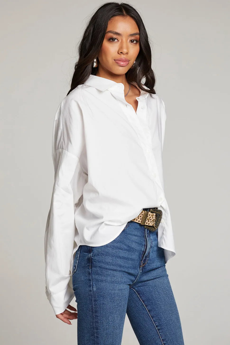 Chaser Brand Ezra White Button Up Discount
