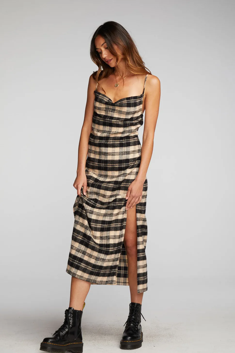 Chaser Brand Flannel Midi Slip Dress Flash Sale