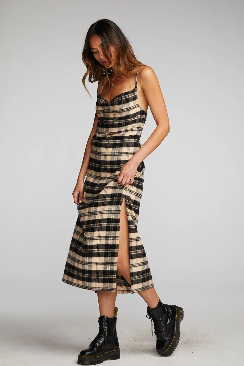 Chaser Brand Flannel Midi Slip Dress Flash Sale