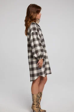 Chaser Brand Folk Americana Plaid Mini Dress Shop