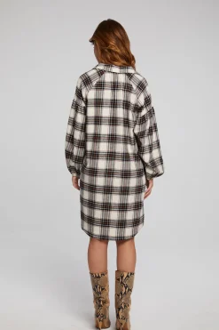 Chaser Brand Folk Americana Plaid Mini Dress Shop