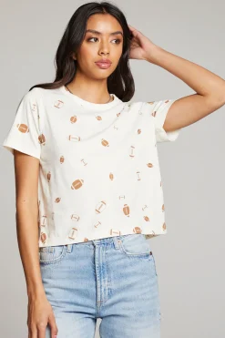Chaser Brand Football Party Embroidery Tee Cheap