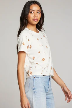 Chaser Brand Football Party Embroidery Tee Cheap