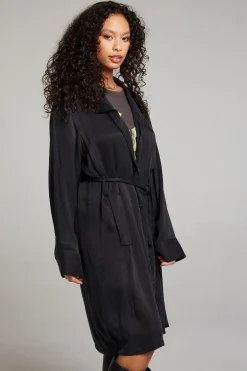 Chaser Brand Ford Licorice Trench Coat Fashion