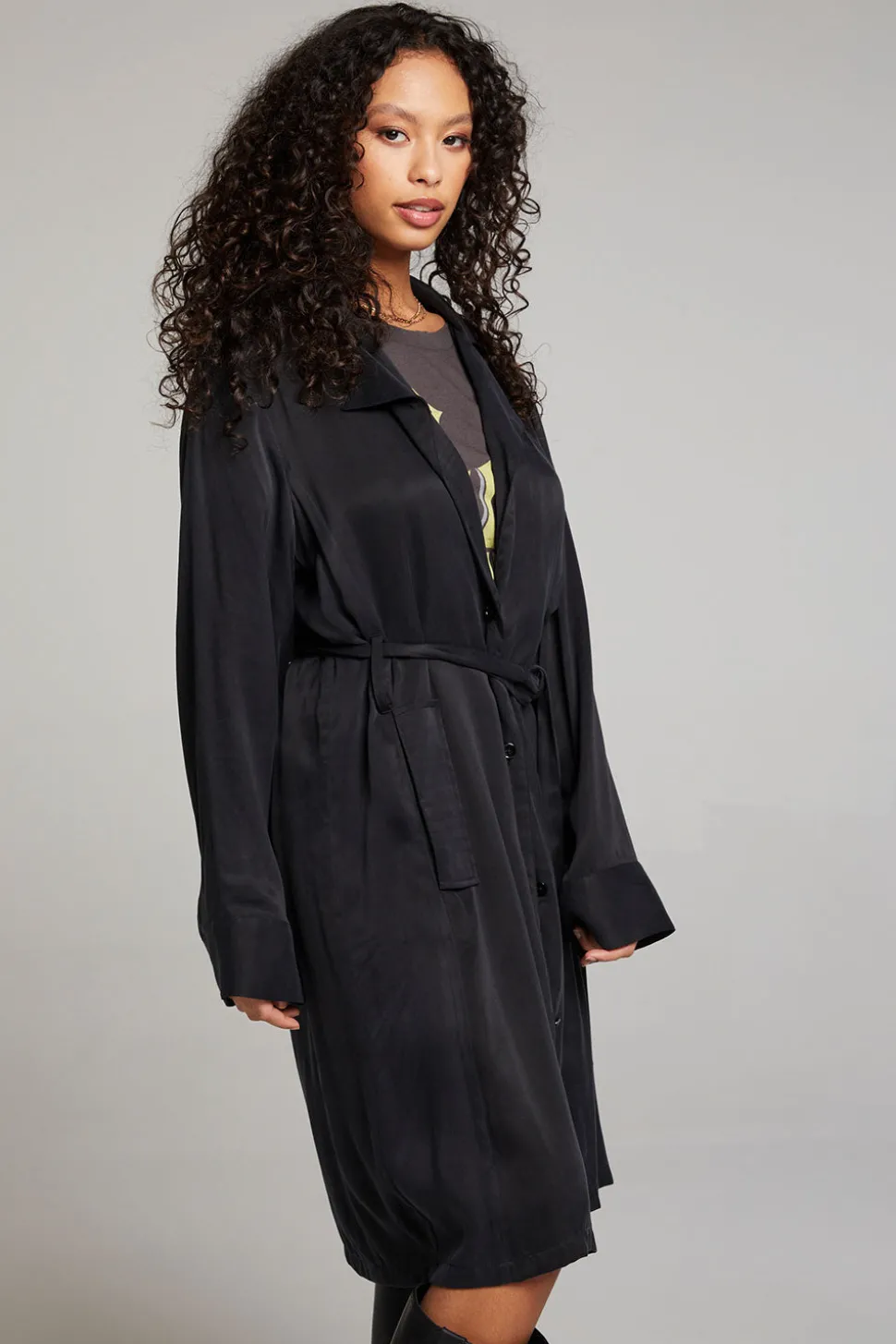 Chaser Brand Ford Licorice Trench Coat Fashion
