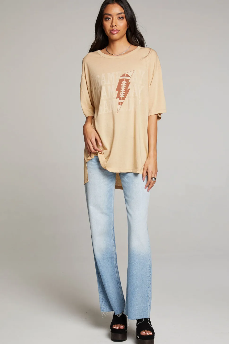 Chaser Brand Game Day Bolt One Size Tee Fashion