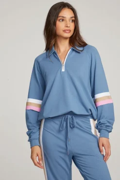 Chaser Brand Gilette Vintage Blue Pullover Clearance