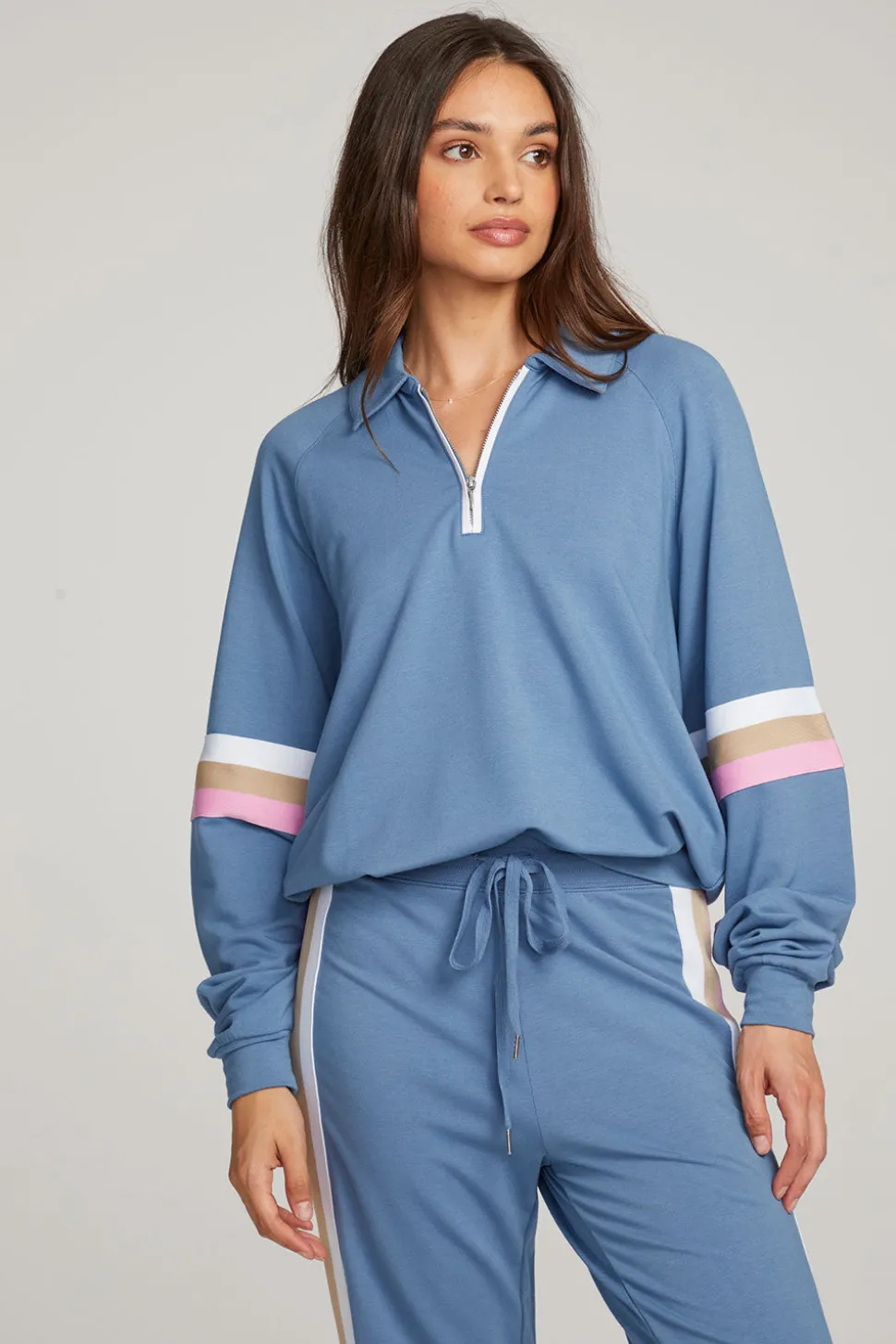 Chaser Brand Gilette Vintage Blue Pullover Clearance