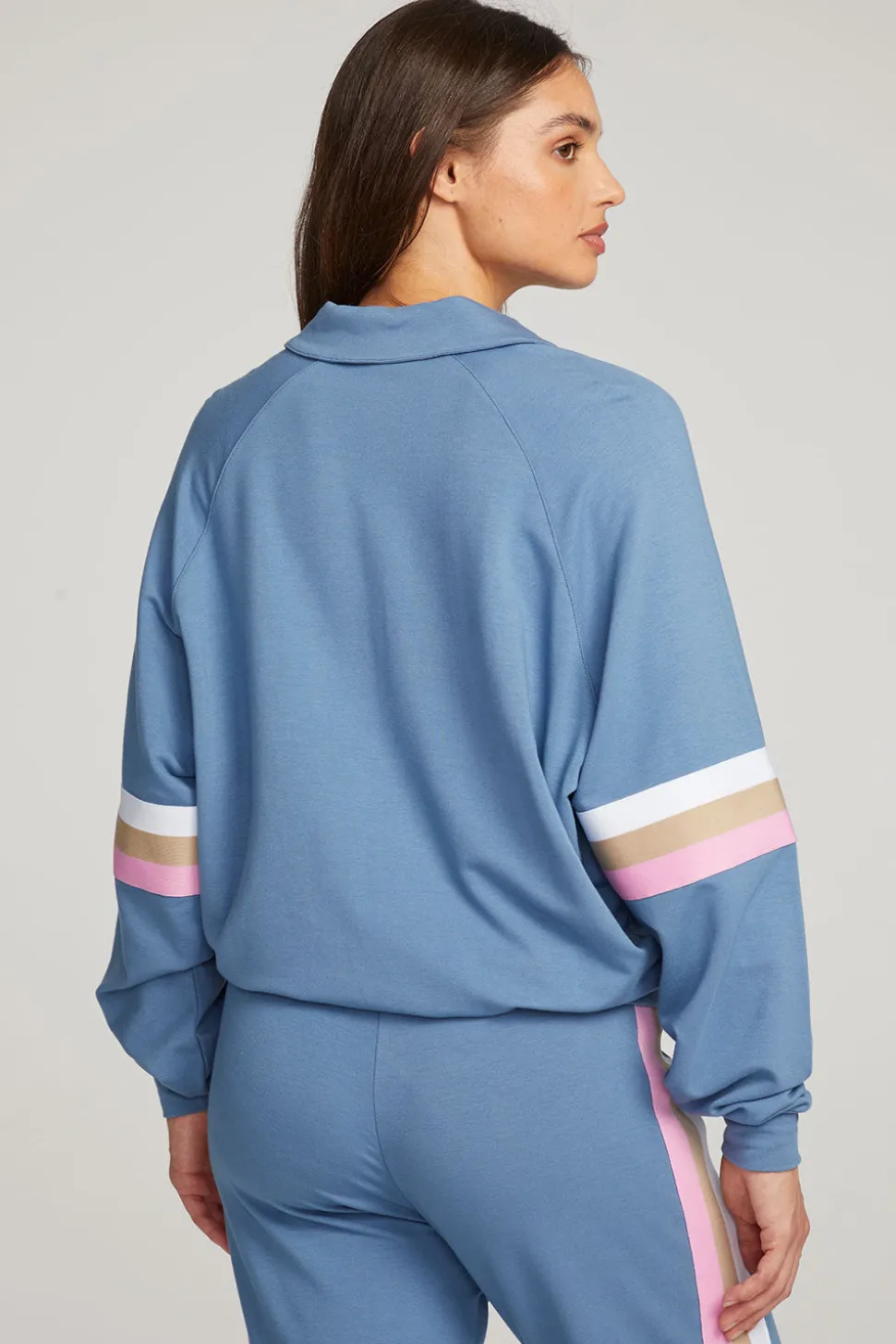 Chaser Brand Gilette Vintage Blue Pullover Clearance