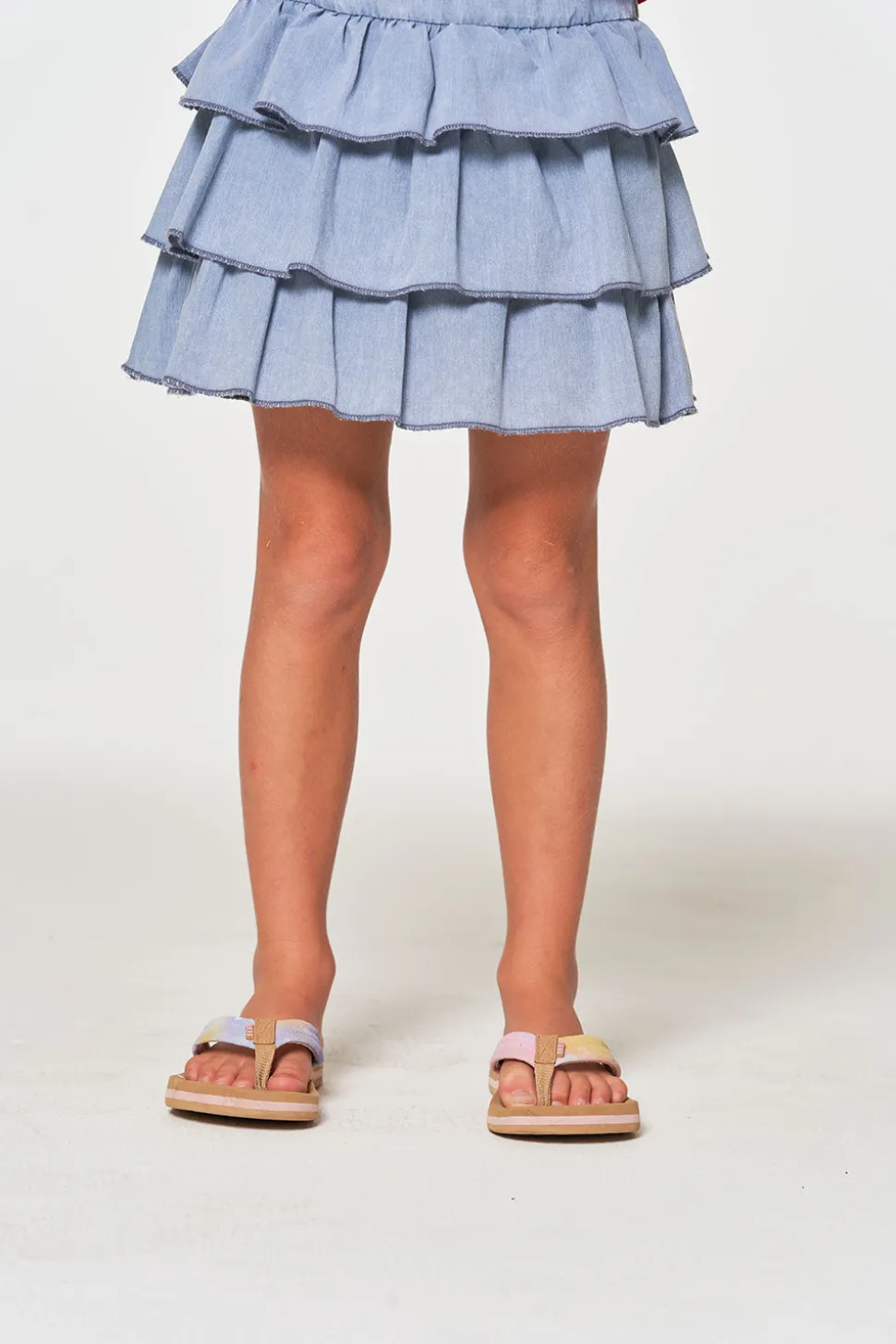 Chaser Brand Girls Coastal Cloth Tiered Ruffle Skort Cheap