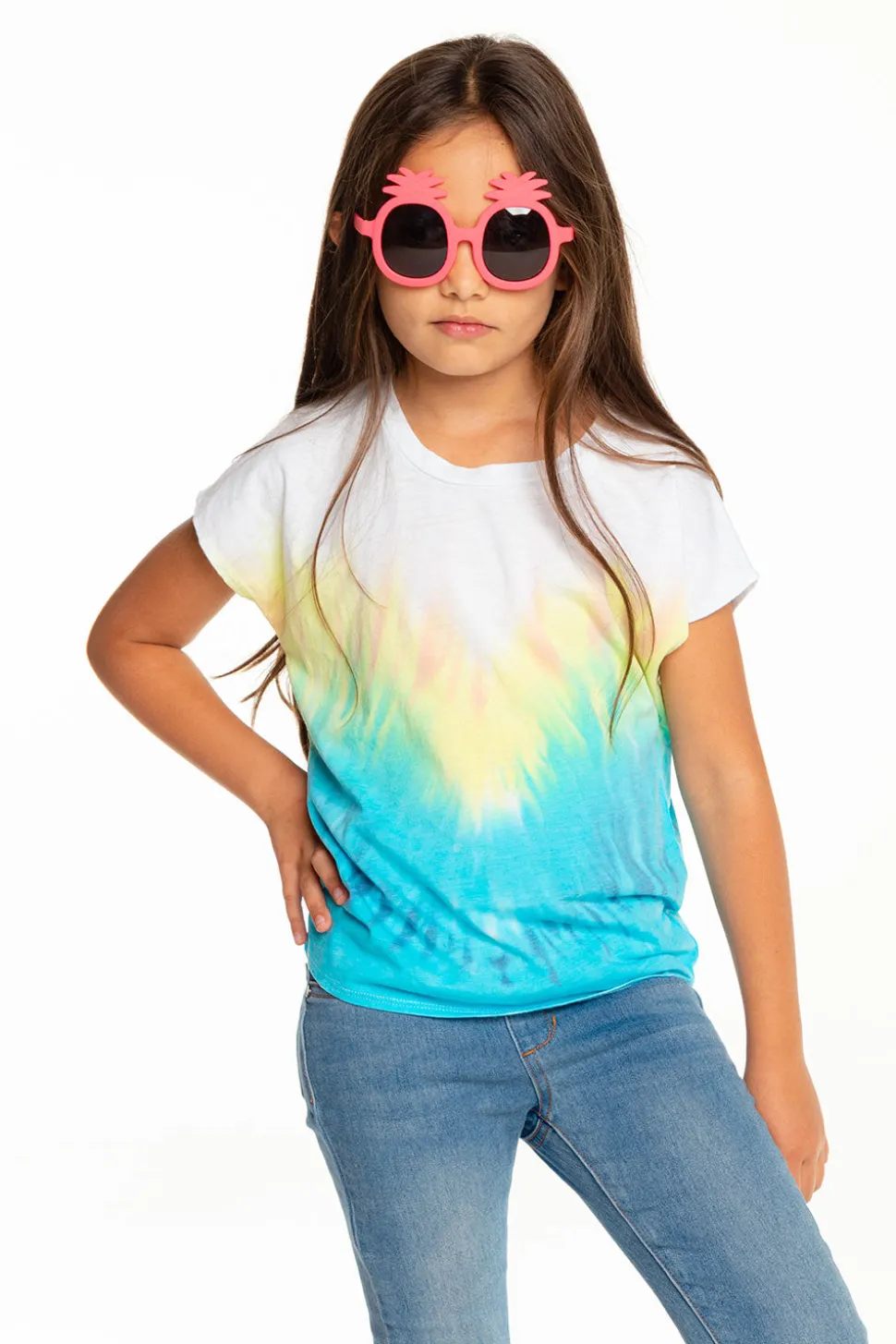 Chaser Brand Girls Recycled Vintage Jersey Cap Sleeve Vent Back Tee Best
