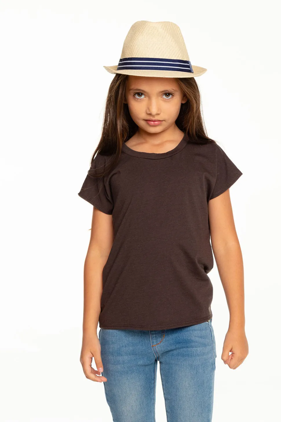 Chaser Brand Girls Recycled Vintage Jersey Cap Sleeve Vent Back Tee Shop