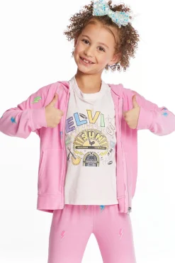 Chaser Brand Glitter Bolts Girls Zipup Hoodie Store
