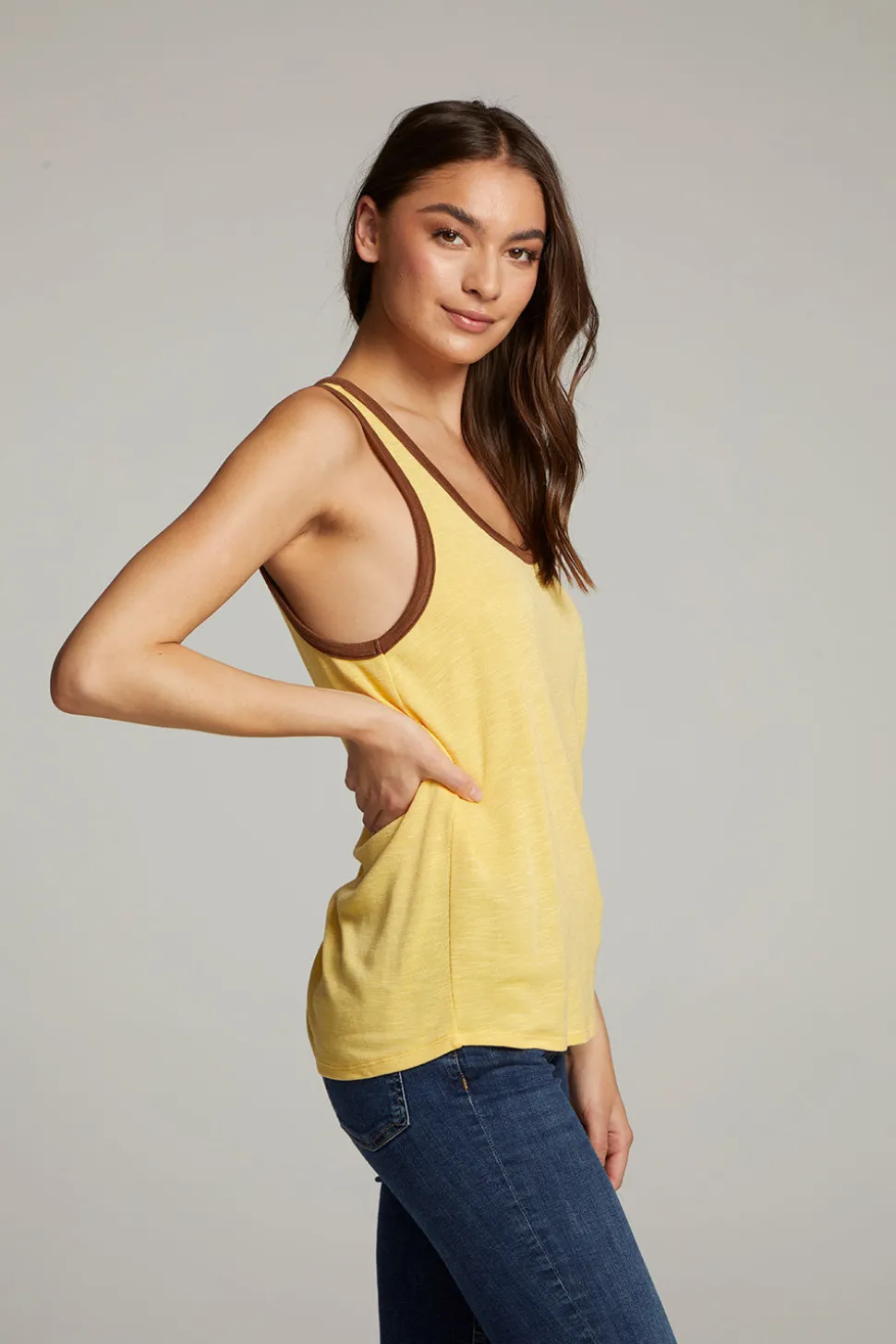 Chaser Brand Gloria Banana Cream Tank Top Best Sale