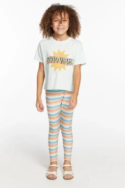 Chaser Brand Good Vibes Sun Girls Tee New