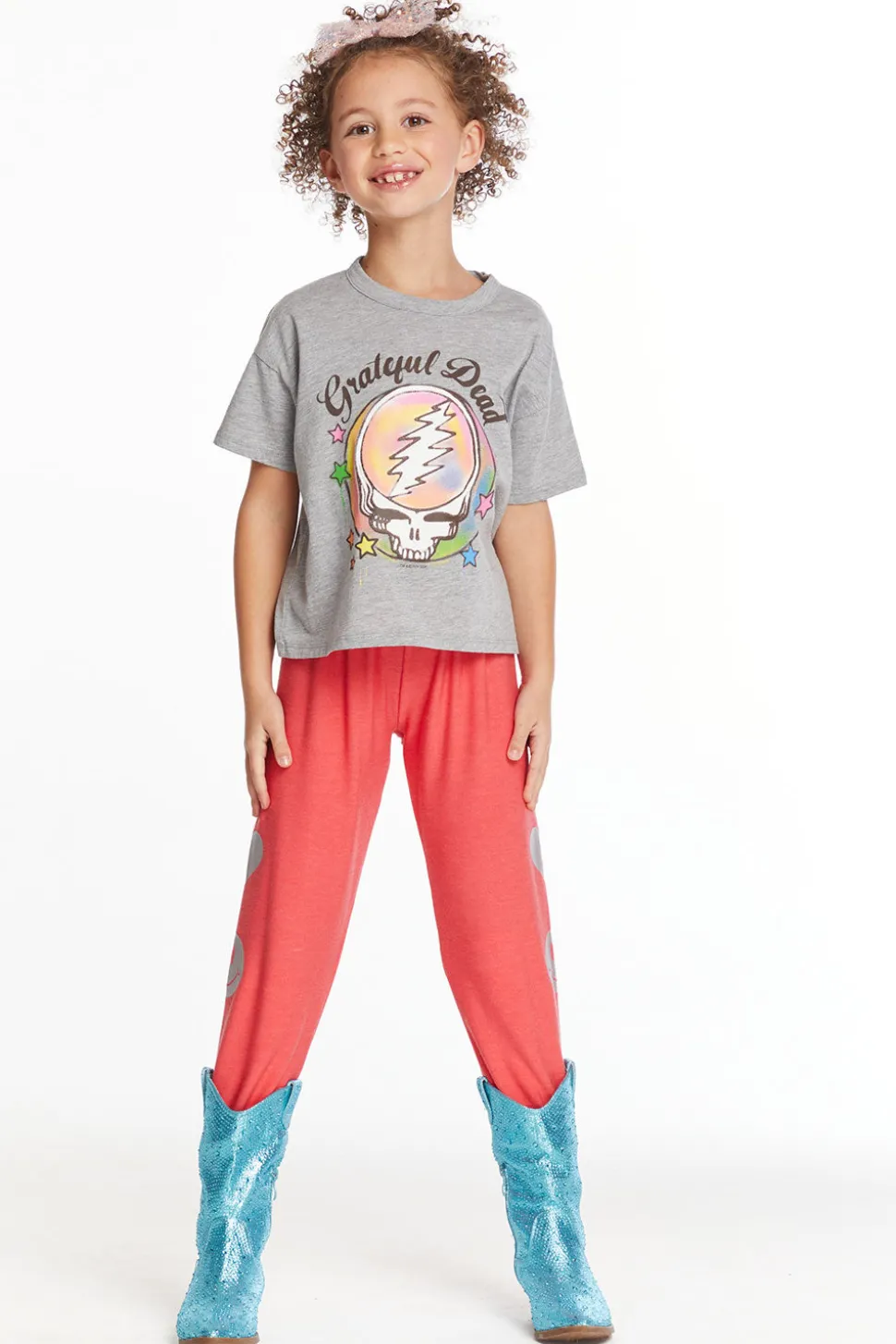 Chaser Brand Grateful Dead Airbrushed Steal Your Face Girls Tee Store