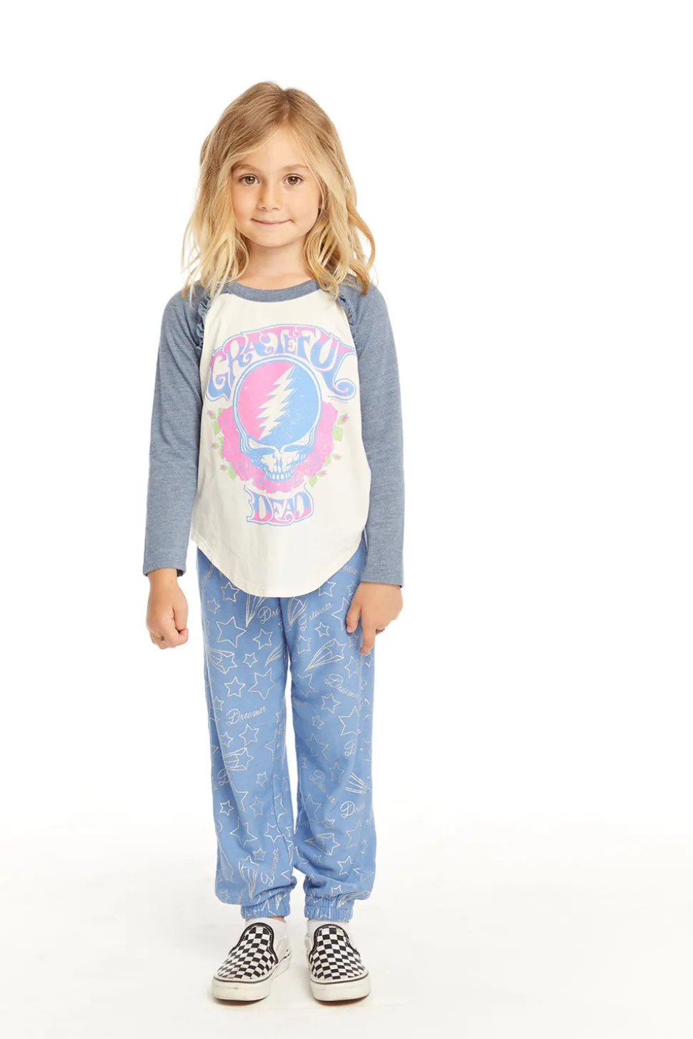 Chaser Brand Grateful Dead Skull & Roses Baseball Tee Shop