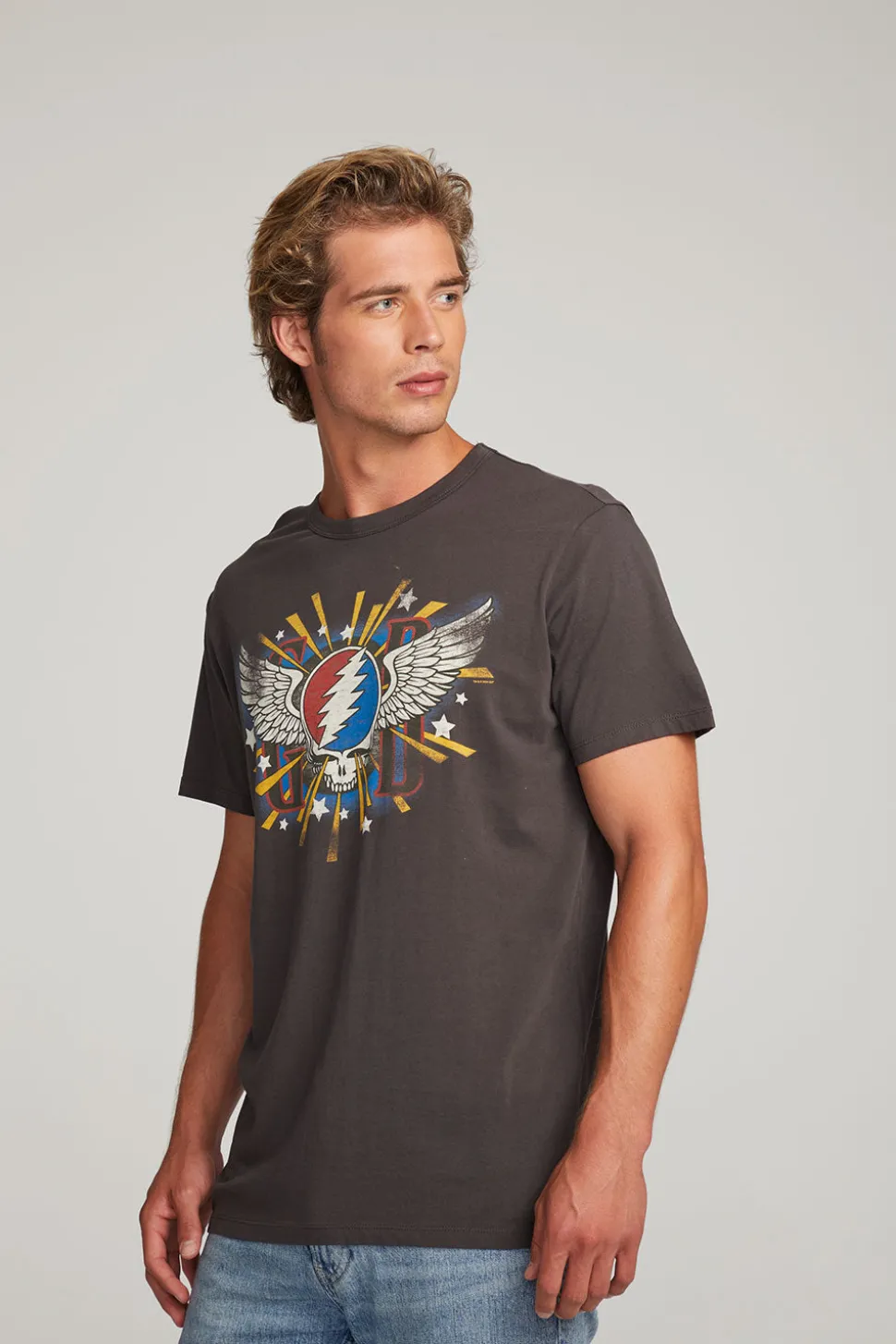 Chaser Brand Grateful Dead Skull & Wings Mens Tee Sale