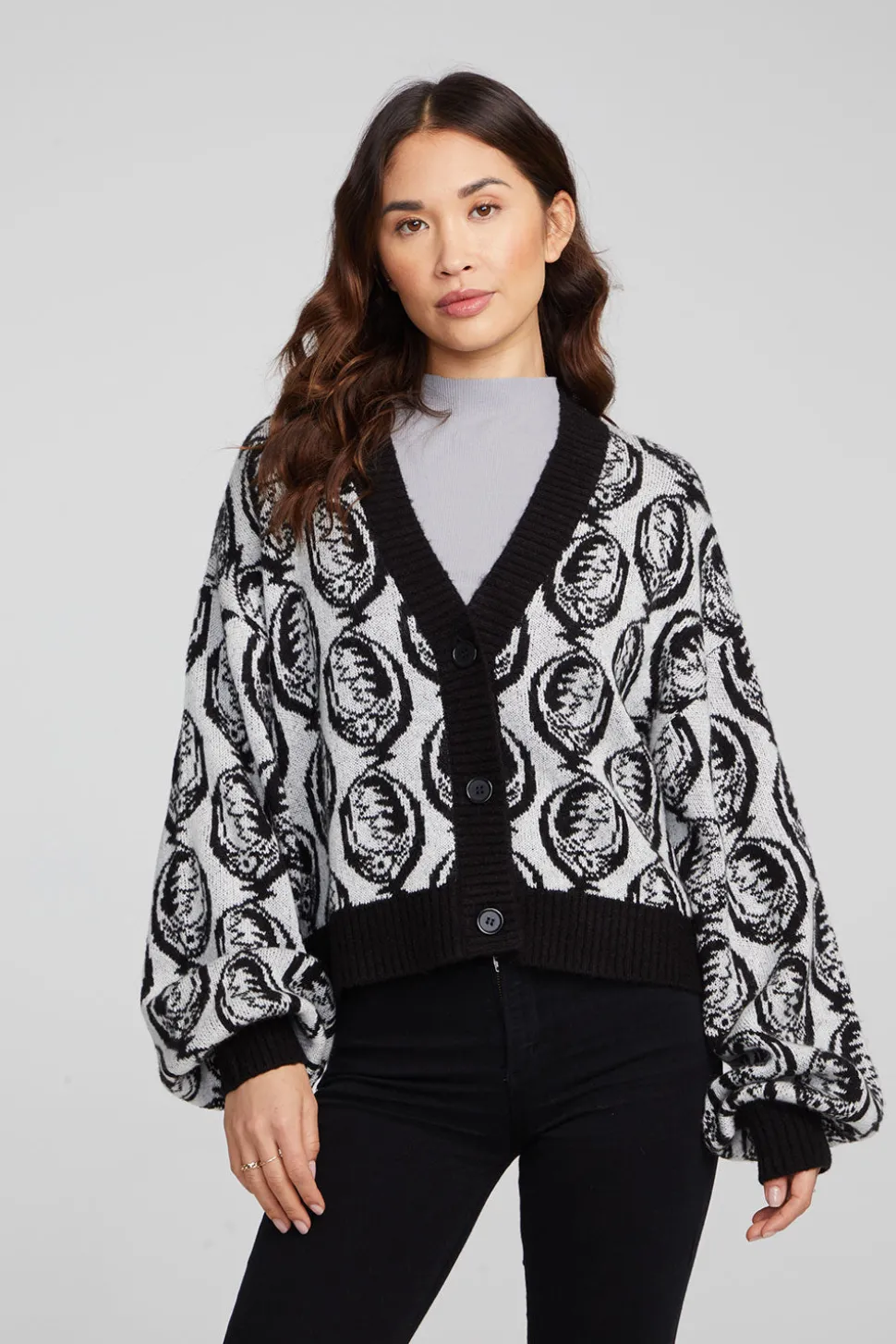 Chaser Brand Grateful Dead Steal Your Face Cardigan Flash Sale