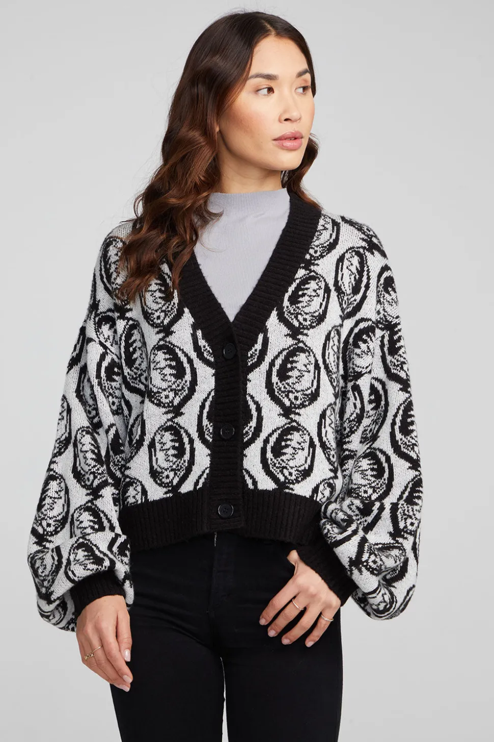 Chaser Brand Grateful Dead Steal Your Face Cardigan Flash Sale