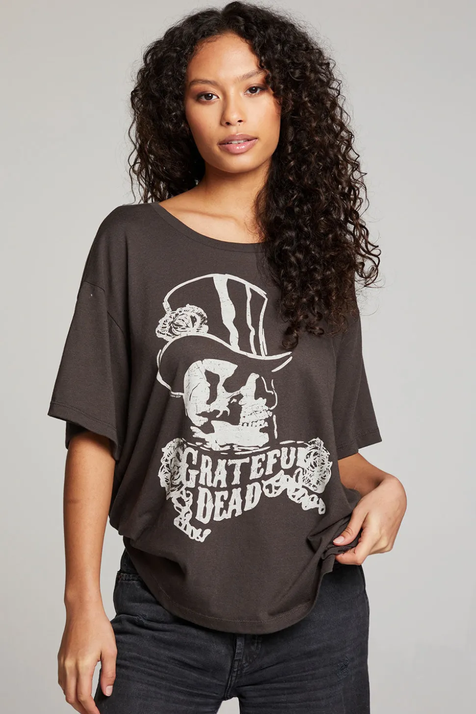 Chaser Brand Grateful Dead Top Hat Skull Tee Clearance