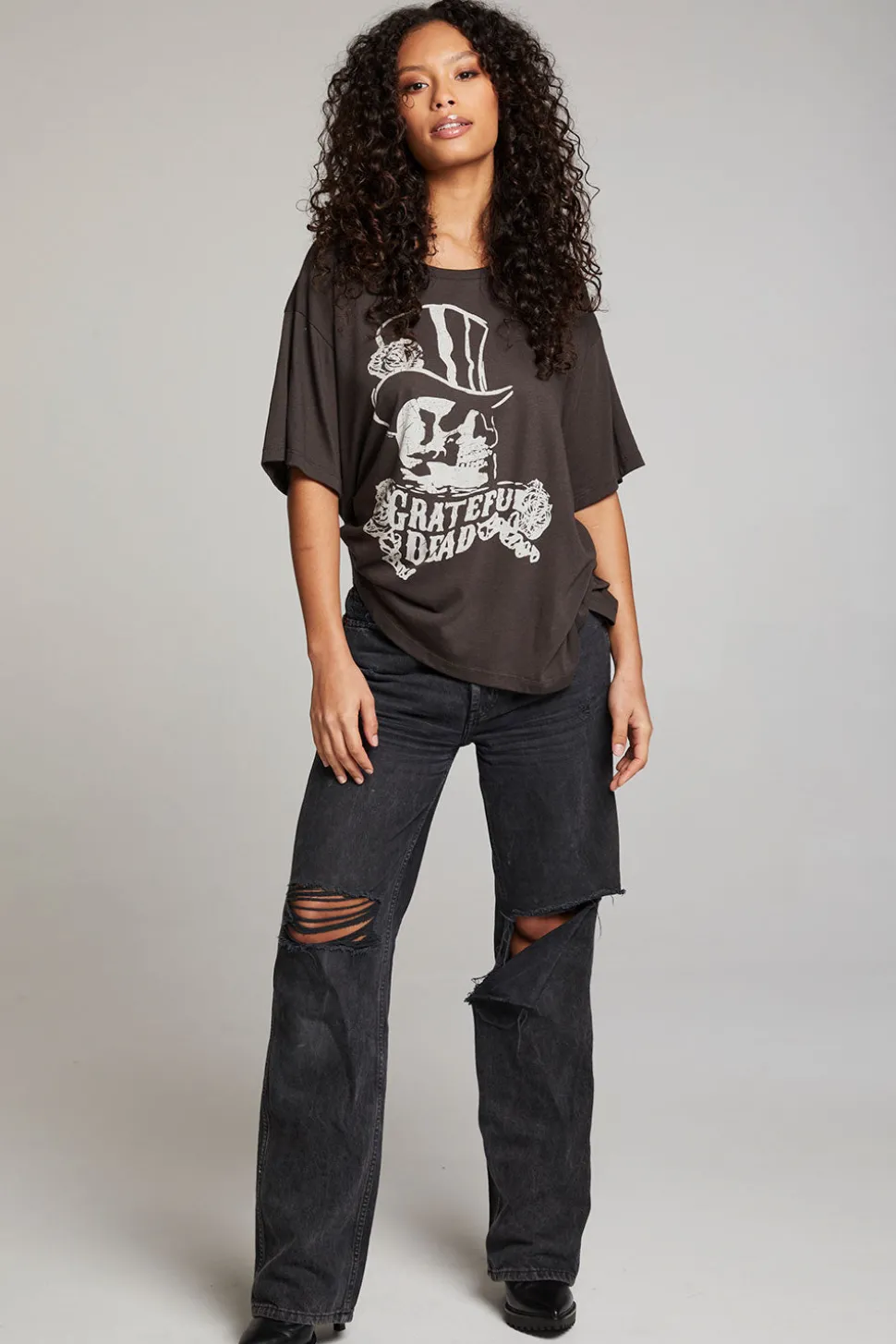 Chaser Brand Grateful Dead Top Hat Skull Tee Clearance